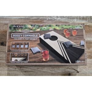 Kraftsman Wooden Boozy Cornhole Table Top Game Brand New